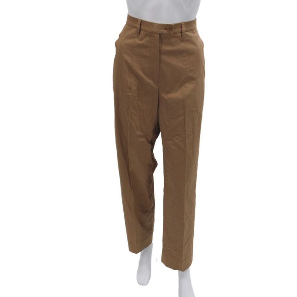 Gunex Women Chino Pants Brown Button Closure Cotton 27 Inseam Size 8